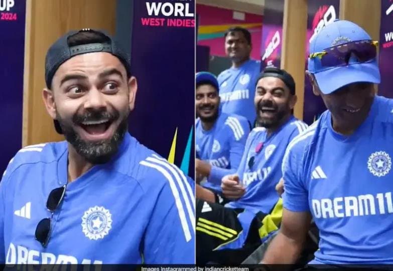 Virat Kohli in Team India's dressing room