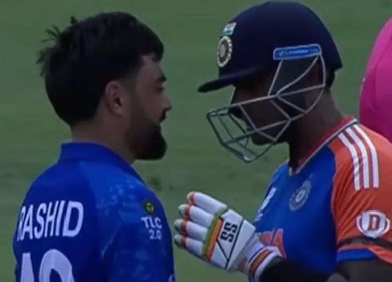 T20 World Cup: Rashid Khan with Suryakumar Yadav during India vs Afghanistan match