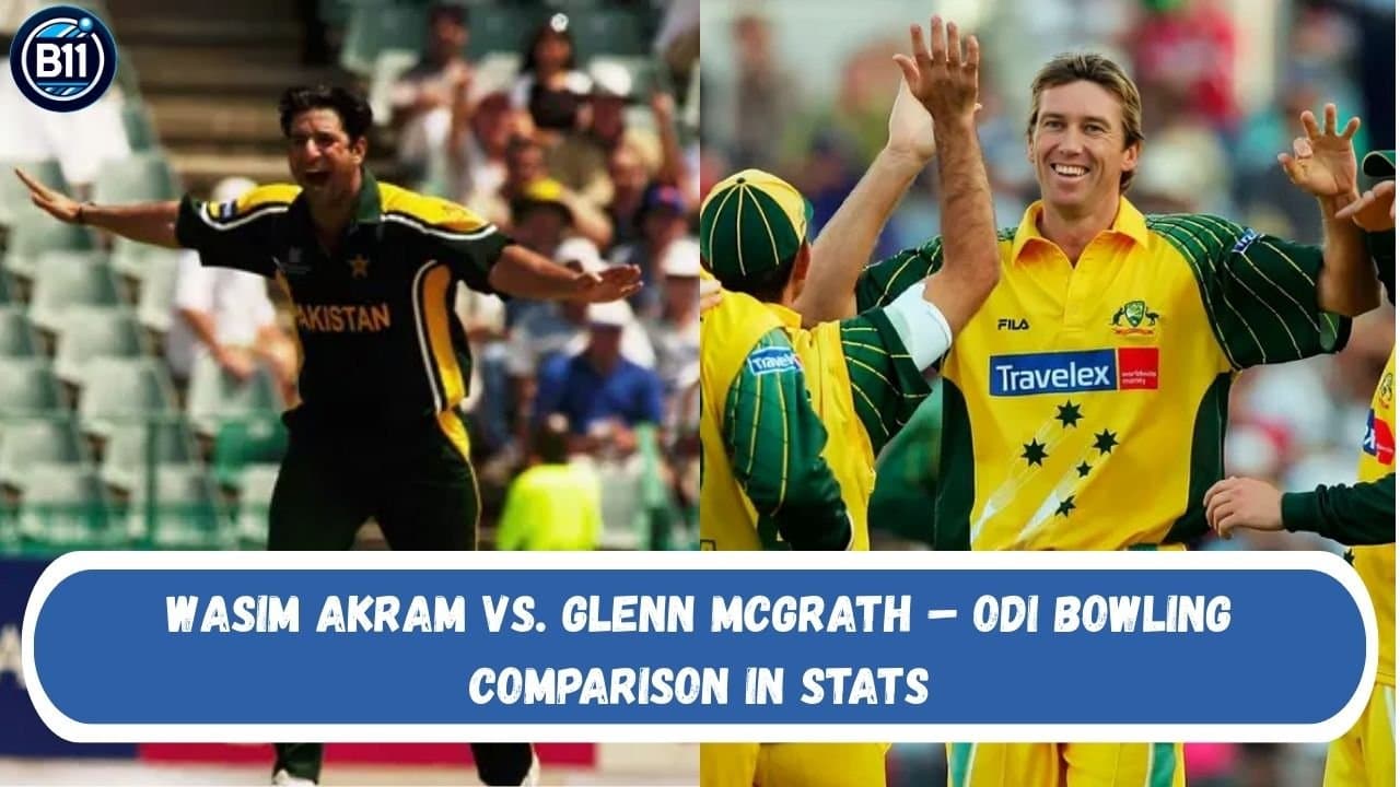 Wasim Akram vs. Glenn McGrath – ODI Bowling Comparison in Stats