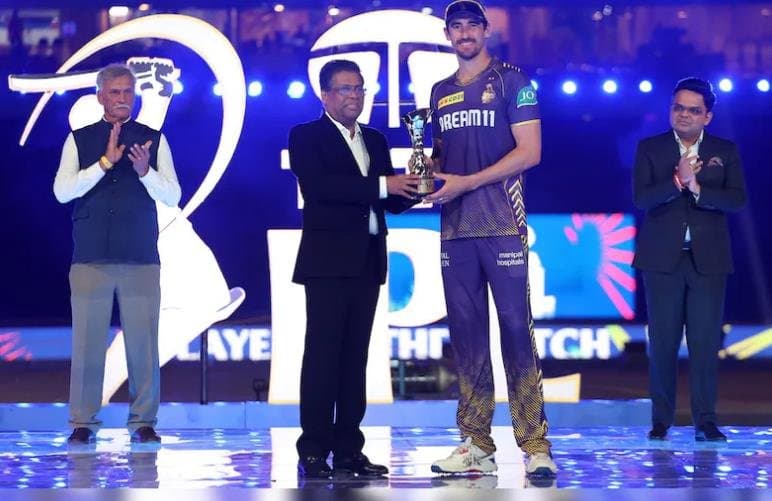 Mitchell Starc was the Player of the Match in the IPL 2024 final
